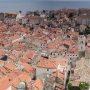 A general view of Dubrovnik from the wall. The Franciscan monastery on the right.